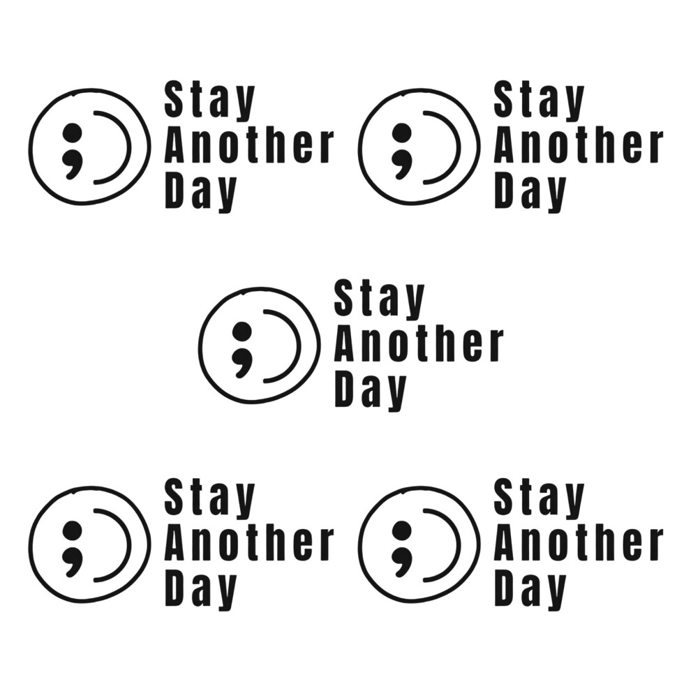 Mental Health Awareness Car Decal Labels Stay Another Day- Black 7704001413120