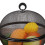 Round Covered Fruit Holder for Home Kitchen Dining Room-White 6