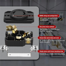 5-Pack NEMA L6-30R 30A 250V Locking Receptacle for Generator, RV, Marine & Welding, UL Listed