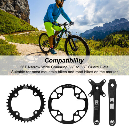 Bike Kurbelarm Set 36T 2