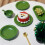 Collection de mini plats en alliage fin, 6 pièces, pour-Vert L 6