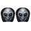 Car Accessories Alien Face Headrest Protectors Universal Machine 1