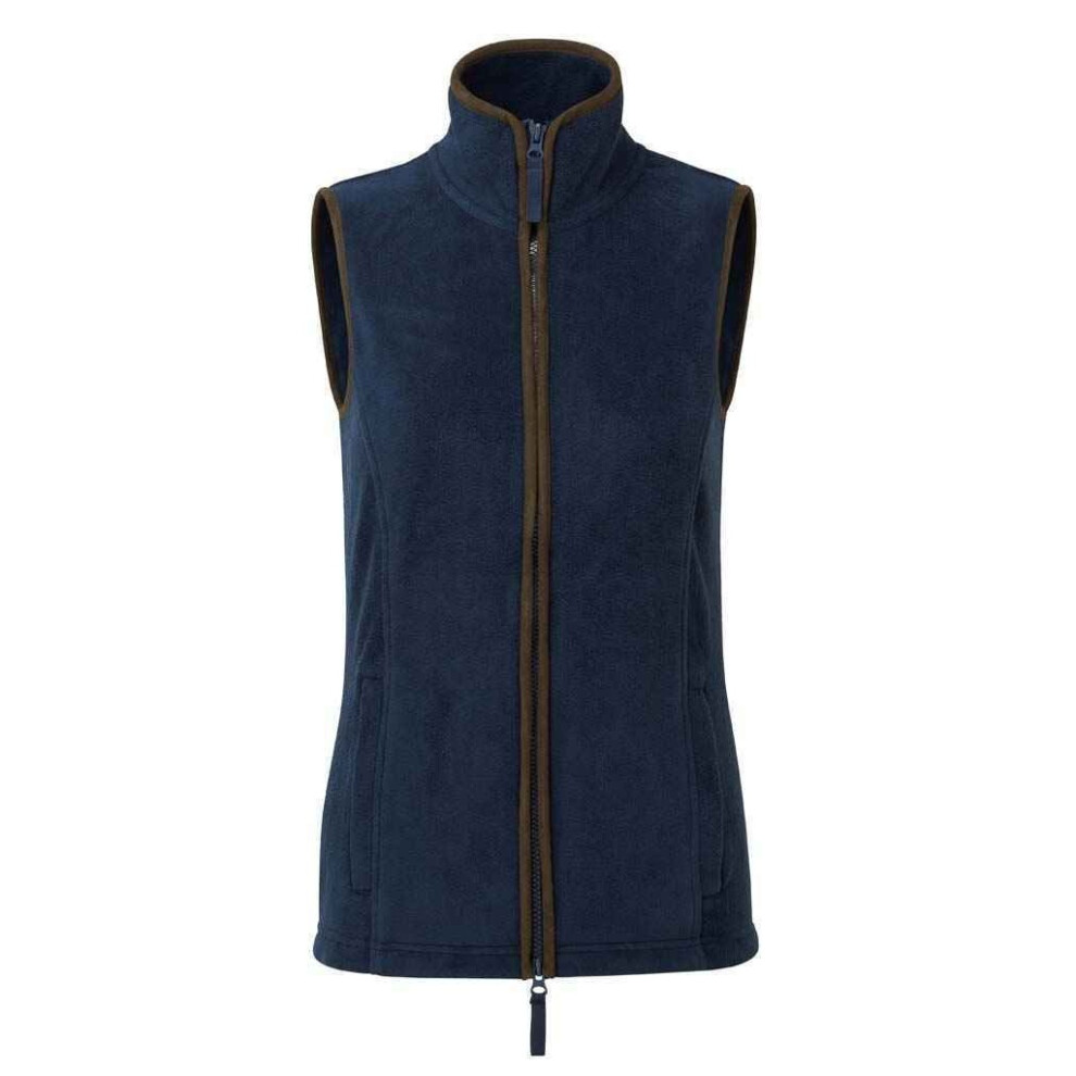 Premier (Xl, Navy/Brown) Womens/Ladies Artisan Fleece Gilet