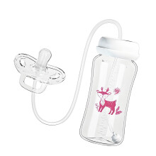 Biberon Anti-colique 3 en 1, biberon pour bébé, à col-Rose