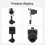 Locking Front Panel RJ45 Networking Adapter D Type-90 degrees 5