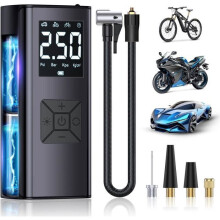Inteligentný hustič pneumatík - 4500 mAh - LCD obrazovka - LED svetlo - 150 PSI
