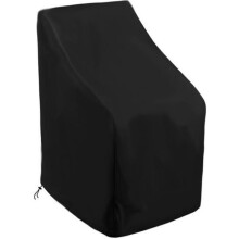 Wasserdichte Gartenstuhlhülle 656580/120 cm - schwarz, UV-beständig, mit Schnallen und Kordeln zu befestigen