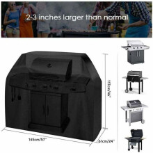Grill- und Grillplattenabdeckung, Outdoor-Grillplane – Schutzhülle für Gas-, Holzkohle- und Campinggrills – Oxford-Gewebe