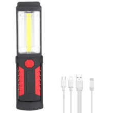 Prenosné 360-lúmenové LED pracovné svetlo s magnetickým stojanom, bezdrôtovým nabíjaním a USB káblom