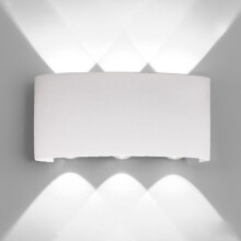 SNOGOLD 6W Modern Outdoor Wall Light, Waterproof Lighting, White Light, Up and Down Aluminum Wall Lamp