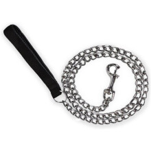 Hundeleine – Metallkette – 180 cm – Ledergriff – Langlebig und robust
