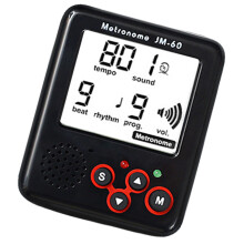 Digital Small Metronome Electronic Metronome Tone-Black