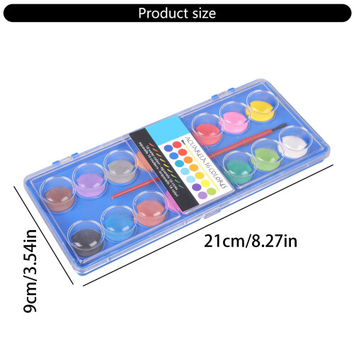 Solid Watercolor Paint 16 Rich Color Long Lasting Portable 1