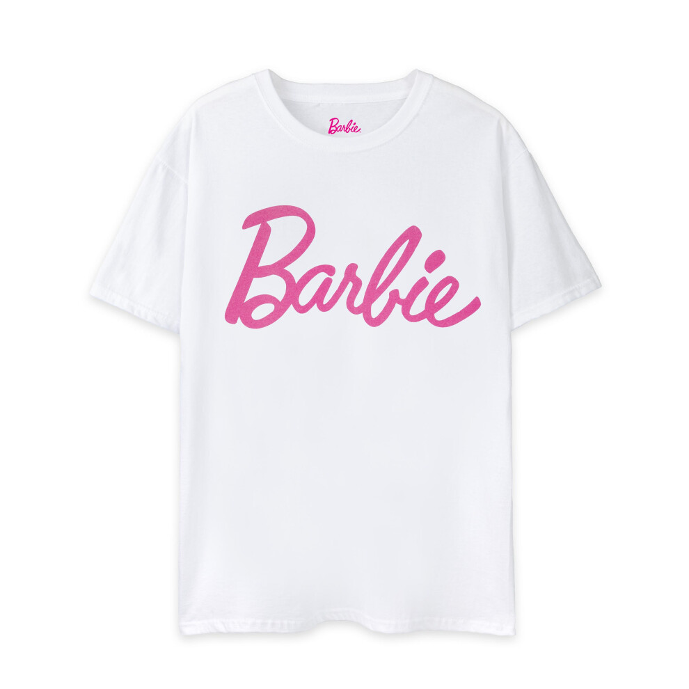 Barbie (Xx-Large) Short Sleeved T-Shirt (Womens White)