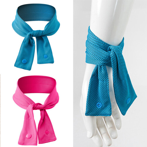 Multifunctional Cooling Pack Headscarf Reusable For-Rose Red 2