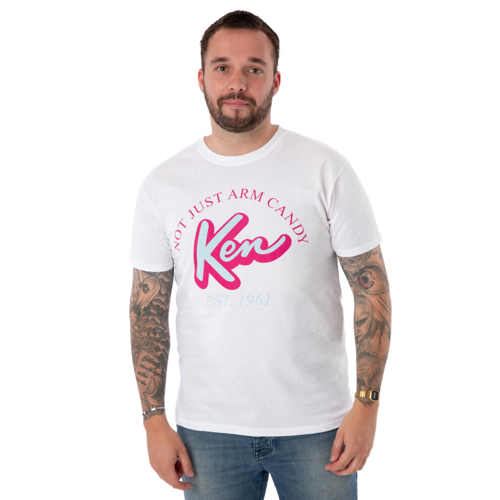 Barbie (Xxx-Large) Short Sleeved T-Shirt (Mens White)