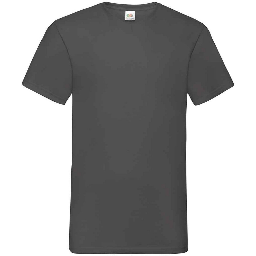 Fruit Of The Loom (S, Light Graphite) Mens Value V Neck T-Shirt