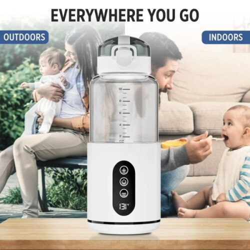 Θερμαντήρας μπιμπερό - Λευκό - 300 ml - Ασύρματο - Ρυθμιζόμενη θερμοκρασία - Φορ 2