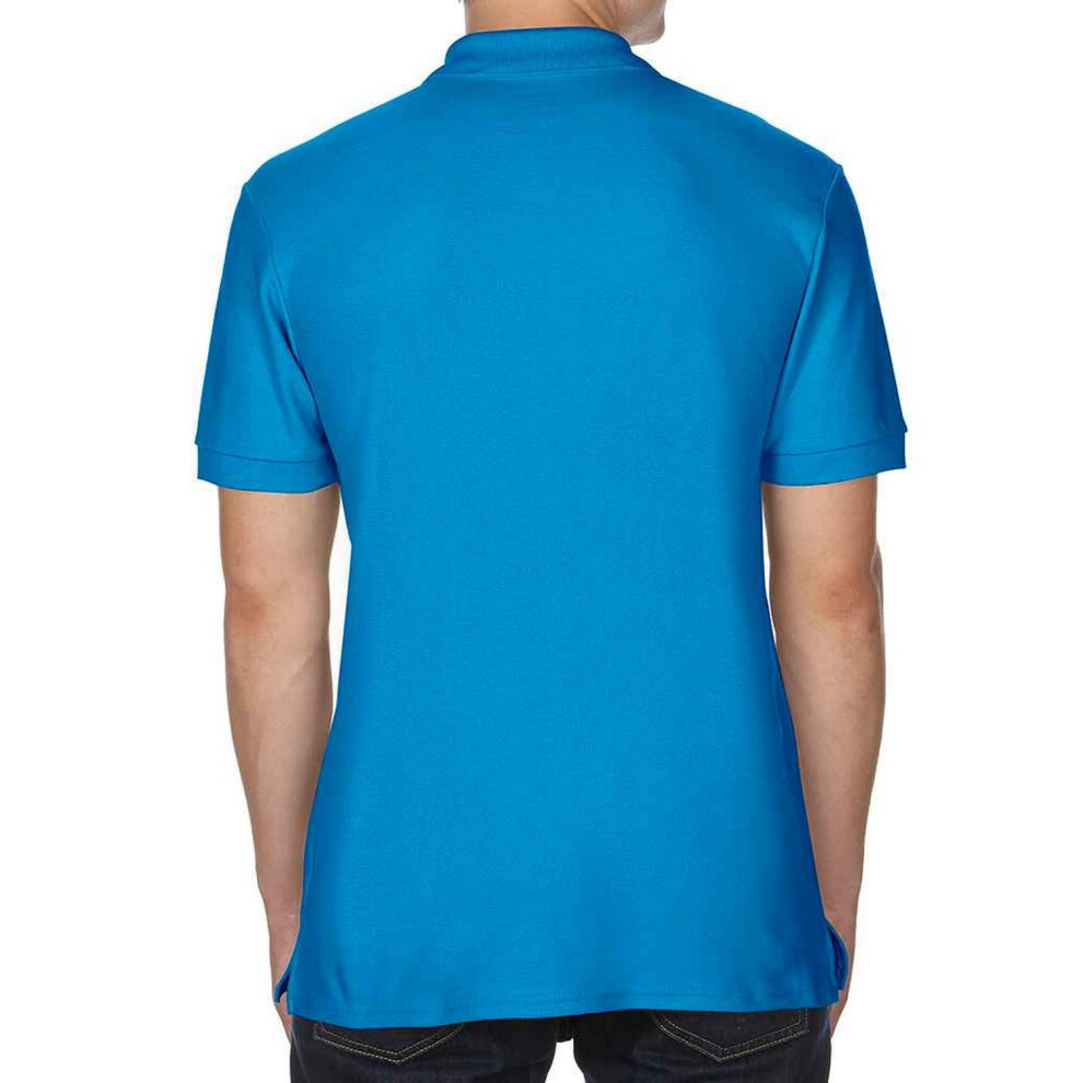 Gildan (Xl, Sapphire Blue) Mens Double Piqué Polo Shirt