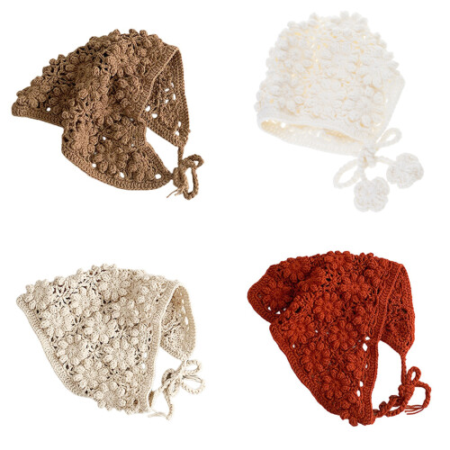 Multipurpose Infant Headwear Cotton Like Polyester-Beige 1
