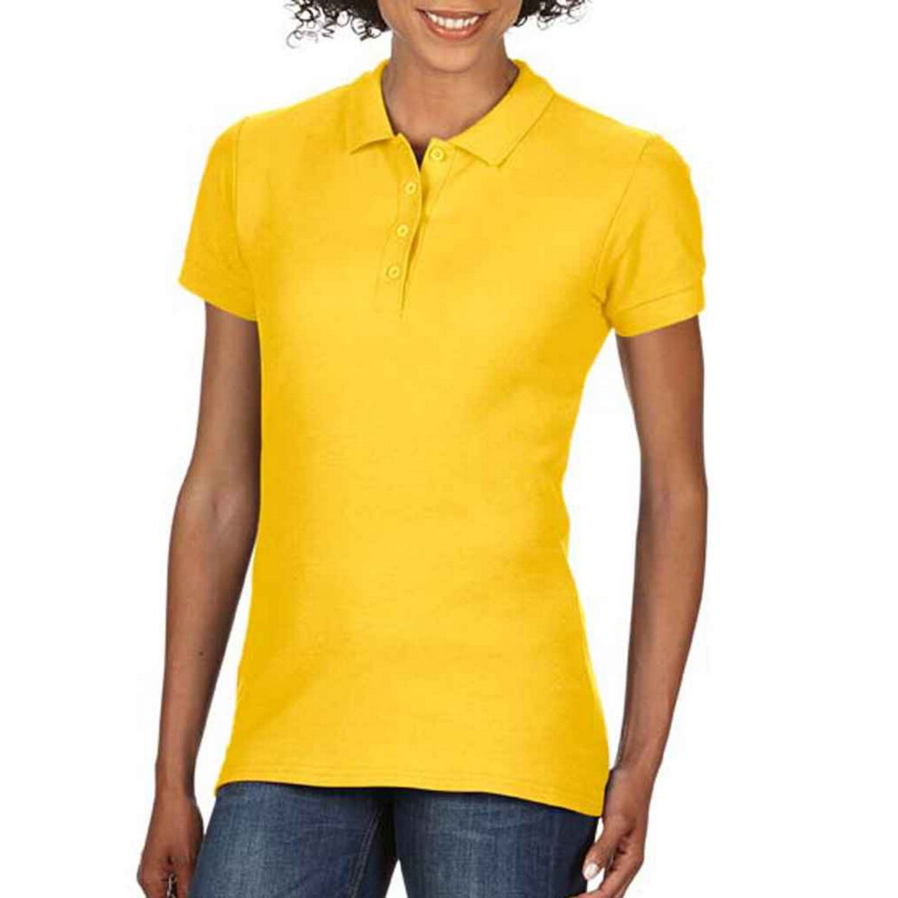 Gildan (M, Daisy) Womens/Ladies Double Piqué Polo Shirt