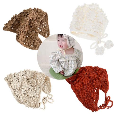 Multipurpose Infant Headwear Cotton Like Polyester-Khaki 2