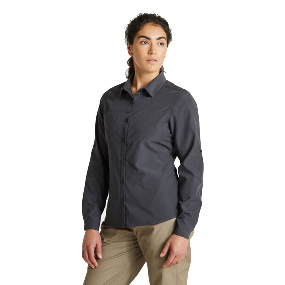 Craghoppers (18 Uk, Carbon Grey) Womens/Ladies Expert Kiwi Long-Sleeved Shirt