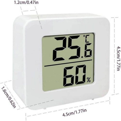 10 pezzi Termometro e igrometro digitale LCD, termometro e igrometro digitale per interni ad alta precisione, misuratore di temperatura 2