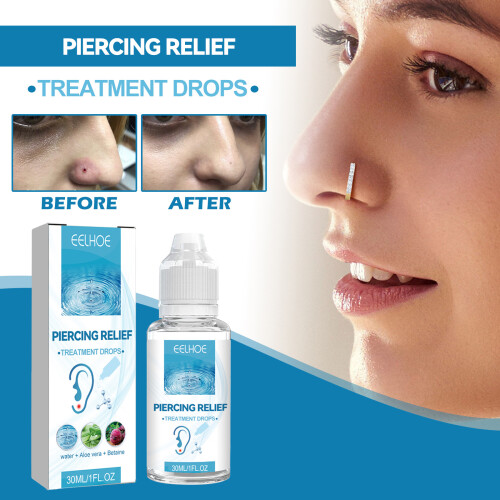 Piercing Relief Treatment Drops Natural Aftercare Solution for Ear Nose 1