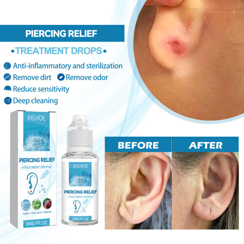 Piercing Relief Treatment Drops Natural Aftercare Solution for Ear Nose 2