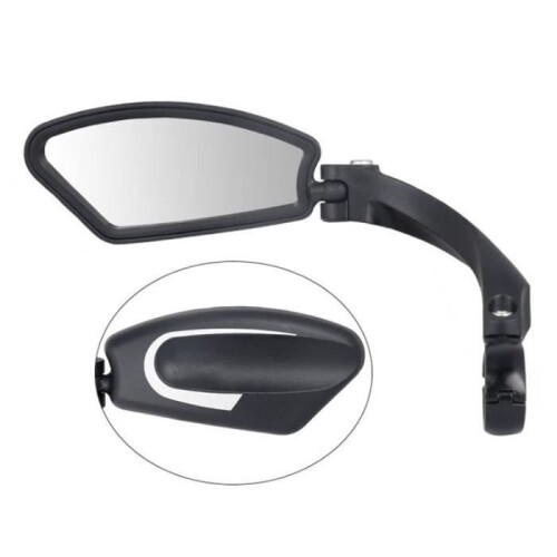 Bicycle Rearview Mirror - 360 Viewing Angles - Black - Aluminum Alloy 2
