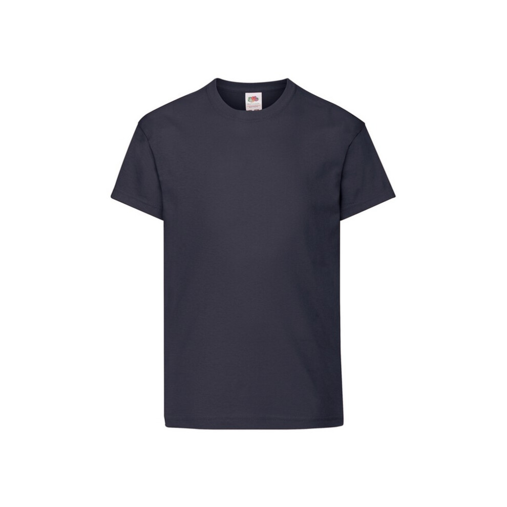 Fruit Of The Loom (5-6 Years, Deep Navy) Childrens/Kids Original T-Shirt
