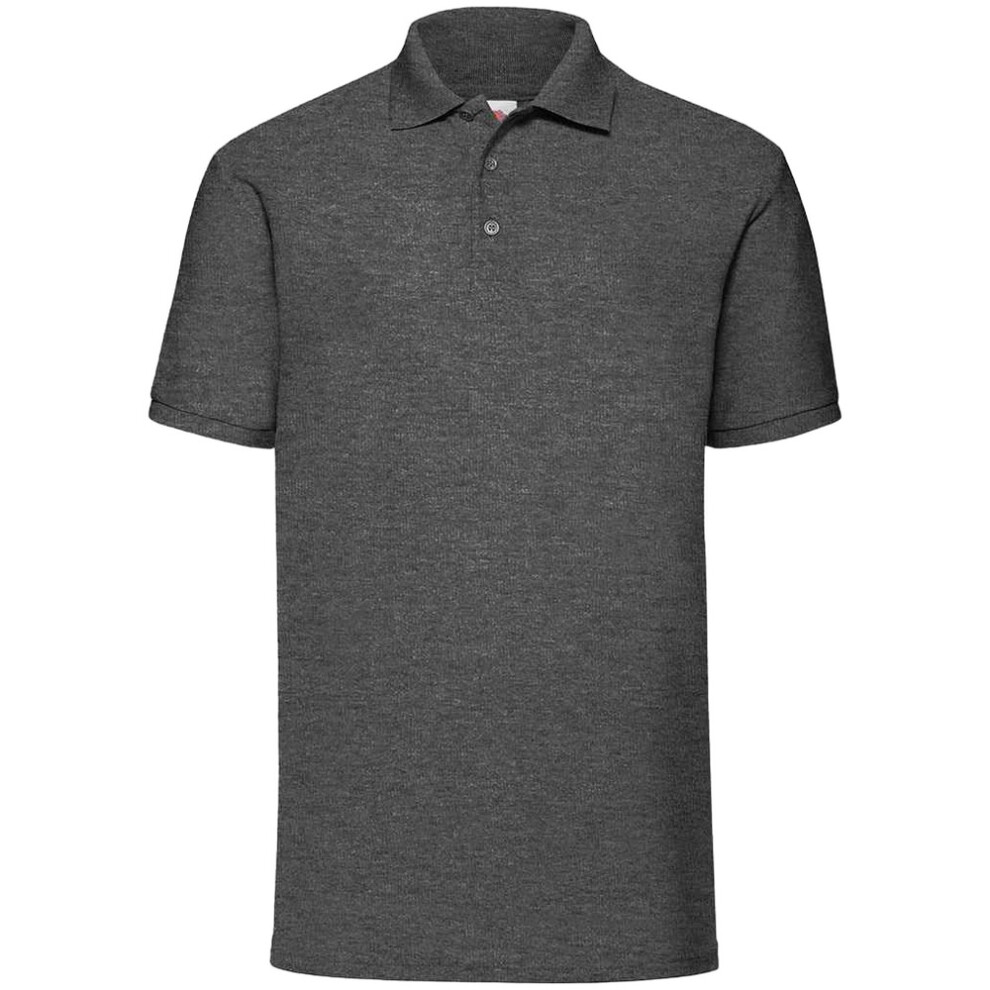 Fruit Of The Loom (Xxl, Dark Heather Grey) Mens 65/35 Polo Shirt