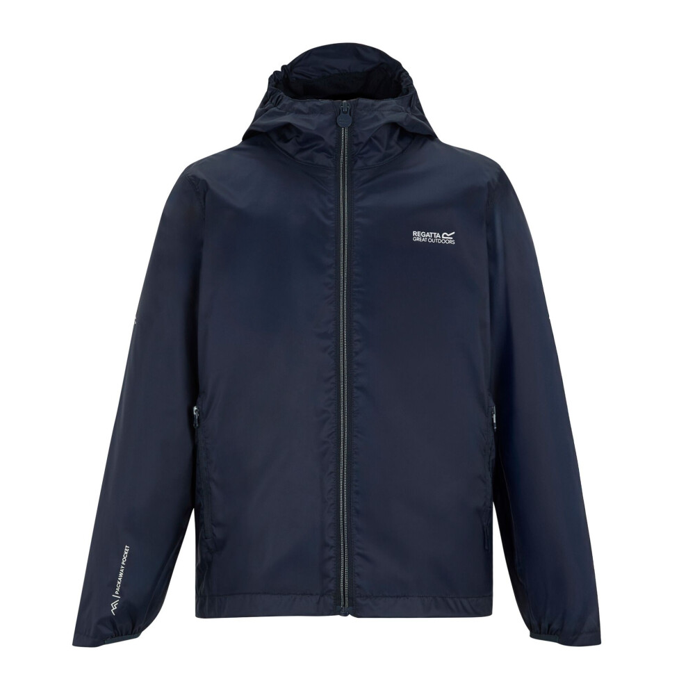 Regatta (9-10 Years, Navy Blue) Childrens/Kids Lever Waterproof Shell Jacket
