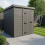 5x4 Pent Composite Shed Tanalised (Single Door, No Windows) 1