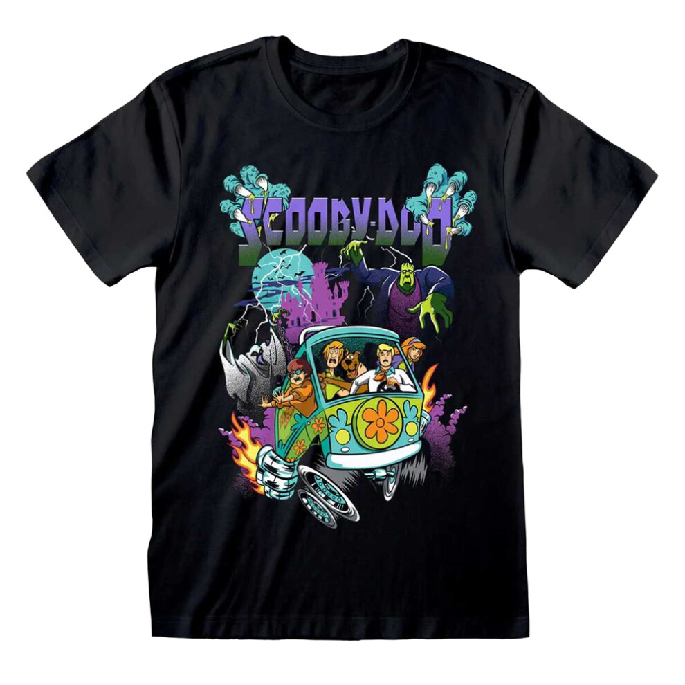 Scooby Doo (S, Black) Unisex Adult Quick Exit T-Shirt