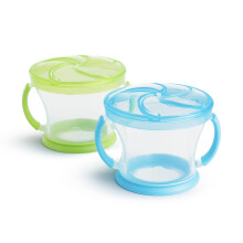 Munchkin 2 Piece Snack Catchers| Toddler Snack Box & Baby Weaning Pot| Holder & Food Storage Contai