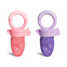 Munchkin Baby Food Feeder 2 Pack | Great for Travel Mesh Pouch for Puree Foods | Self-Feeding Food