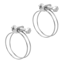 (Pack of 2) Pisces Double Wire Pond Hose Clips - 50mm