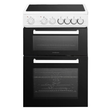 Statesman EDC160W Double Oven Electric Cooker, 4 Zone Ceramic Hob, 60cm Wide, White