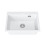White Granite Composite Kitchen Sink Single Bowl 60x45cm with Waste Kit 2