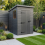 4x5 Pent Composite Shed Tanalised (Single Door, With Windows) 1