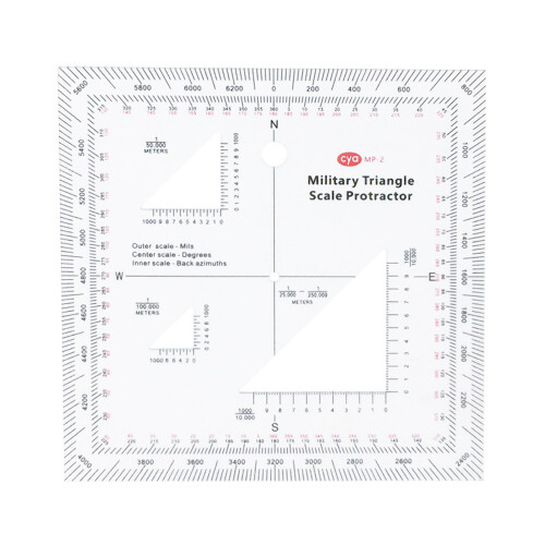 Clear MGRS USNG Coordinate Scale Protractors Topographical Map