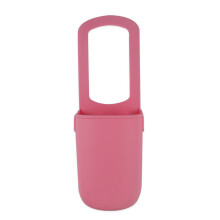 Silicone Stroller Cup Holder Stroller Organizers Phone-Pink