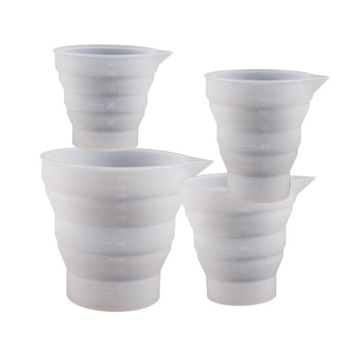Foldable Silicone Measuring Cup Mold Folding Cup Epoxy-500ml 1
