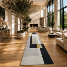 (80x300 cm- Large Runner Rug/Carpet, MILO) Non-Slip Area Rugs Printed Geometric Carpets Hallway Runner