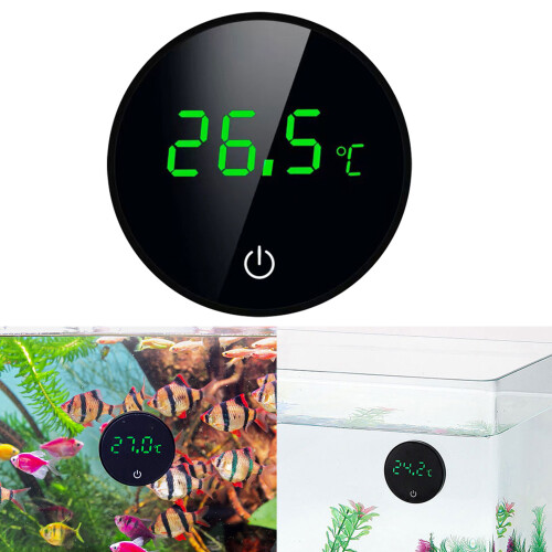 Aquarien LED-Display, kabelloses Thermometer für Glasbehälter, 1