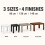 (120cm, Black) Melamine Dining Table Chunky Legs 8