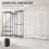 (White) 174cm 4 Rail Wire Garment Rack with 8 Shelves 7