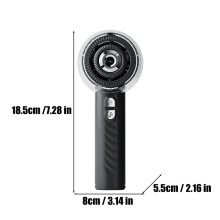 (Black) Fan With Mist Rechargeable Handheld Personal Powerful Battery Powered Mister Fan For Summer